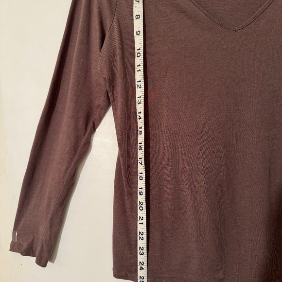Ladies Brown Shirt w/ Sequined Trim - Picture 5 of 7